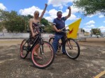 Professor Ronaldo Garcia e Yasmin Dias farÃ£o campanha utilizando bicicletas