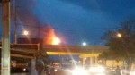 Carreta pega fogo em cima do viaduto dos AboliÃ§Ãµes